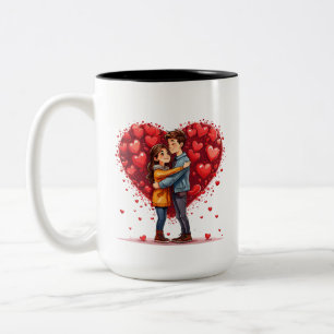 Ik hou meer van je dan ooit een manier heb gevonde tweekleurige koffiemok