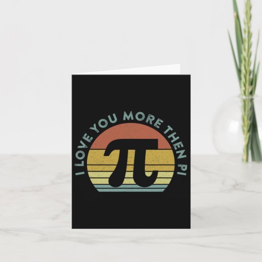 Ik hou meer van je dan Pi Infinity Wiskunde Nerd F Kaart (Voorkant)