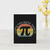 Ik hou meer van je dan Pi Infinity Wiskunde Nerd F Kaart (Gele Bloem)