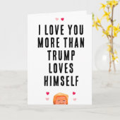 Ik hou meer van je dan Trump van zichzelf houdt Kaart (Gele Bloem)