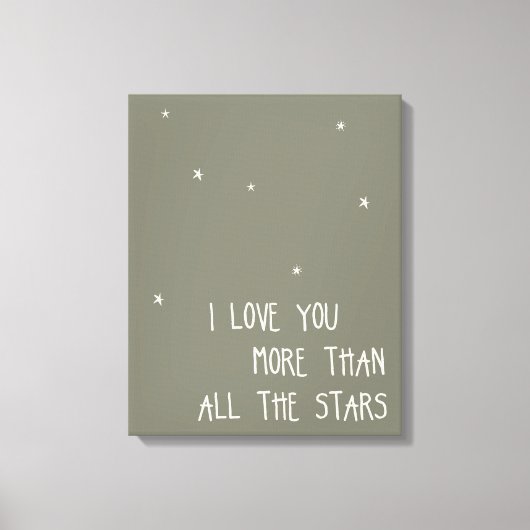 Ik hou meer van je dan van alle sterren canvas afdruk (Voorkant)