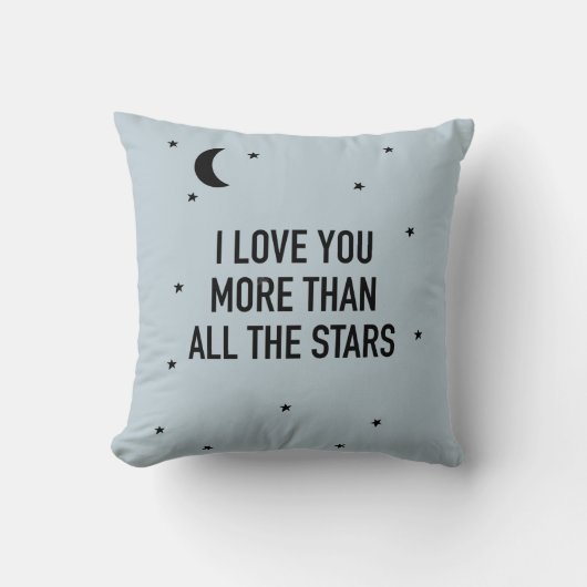 Ik hou meer van je dan van alle sterren Sierkussen (Voorkant)