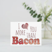 Ik hou meer van je dan van Bacon Briefkaart (Staand voorkant)