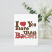 Ik hou meer van je dan van Bacon Briefkaart (Staand voorkant)