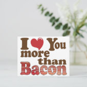 Ik hou meer van je dan van Bacon Briefkaart (Staand voorkant)