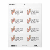 Ik hou meer van je dan van Bacon Etiket (Full Sheet)