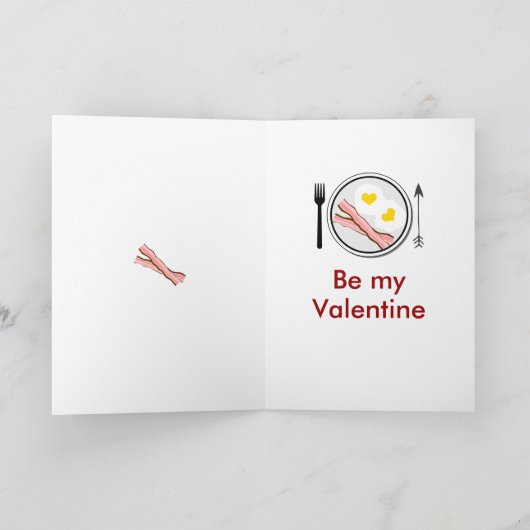 Ik hou meer van je dan van Bacon. Feestdagen Kaart (Binnen)