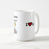 "Ik hou meer van je dan van bacon" Koffiemok (Voorkant rechts)