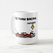 "Ik hou meer van je dan van bacon" Koffiemok (Voorkant links)