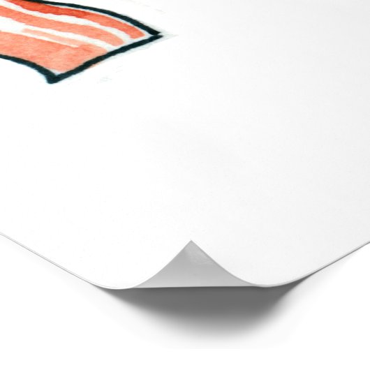 Ik hou meer van je dan van Bacon Poster (Hoek)