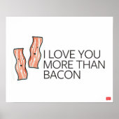 Ik hou meer van je dan van Bacon Poster (Voorkant)