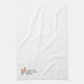 Ik hou meer van je dan van Bacon Theedoek (Verticaal)