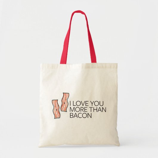 Ik hou meer van je dan van Bacon Tote Bag (Voorkant)