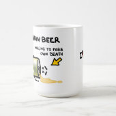 "Ik hou meer van je dan van bier" Koffiemok (Center)