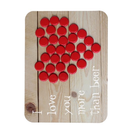 Ik hou meer van je dan van bier magneet (Verticaal)