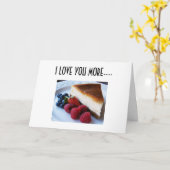 IK HOU MEER VAN JE DAN VAN CHEESECAKE KAART (Gele Bloem)