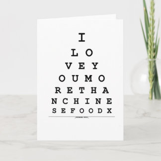 Ik hou meer van je dan van Chinees eten Kaart