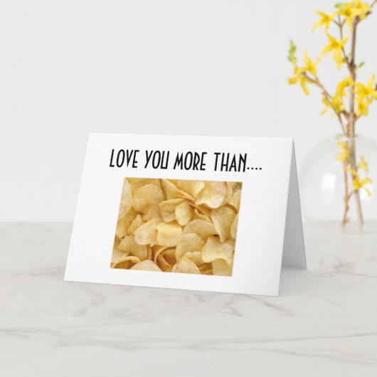 IK HOU MEER VAN JE DAN VAN CHIPS KAART (Gele Bloem)