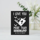 Ik hou meer van je dan van chocolade in het wit briefkaart (Staand voorkant)