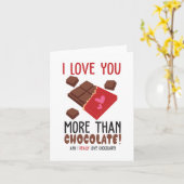 Ik hou meer van je dan van chocolade kleur grafisc kaart (Gele Bloem)