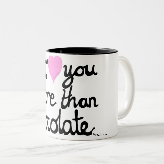 Ik hou meer van je dan van chocolade Mok (Voorkant rechts)