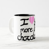 Ik hou meer van je dan van chocolade Mok (Voorkant links)
