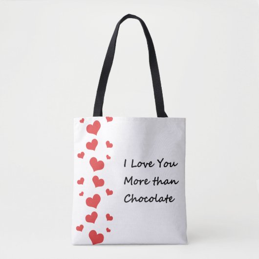 Ik hou meer van je dan van Chocolate Valentijn Can Tote Bag (Voorkant)