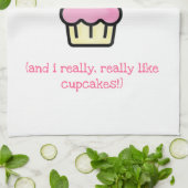 Ik hou meer van je dan van cupcakes. Fun Theedoek (Gevouwen)