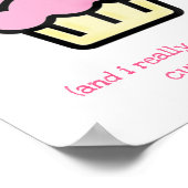 Ik hou meer van je dan van cupcakes. Fun-Valentijn Poster (Hoek)