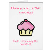 Ik hou meer van je dan van cupcakes. Moederdagkaar (Voorkant)