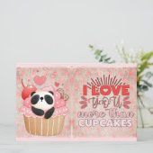 Ik hou meer van je dan van Cupcakes Panda Valentij (Staand voorkant)