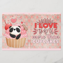 Ik hou meer van je dan van Cupcakes Panda Valentij