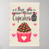 Ik hou meer van je dan van cupcakes Poster (Voorkant)