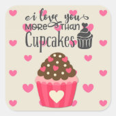 Ik hou meer van je dan van cupcakes Sticker (Voorkant)