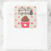 Ik hou meer van je dan van cupcakes Sticker (Tas)