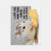 Ik hou meer van je dan van de kaashuishouding fleece deken (Voorkant)