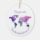 Ik hou meer van je dan van de mijl tussen ons. keramisch ornament (Links)