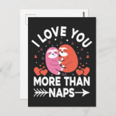Ik hou meer van je dan van de Naps-sleuf Briefkaart (Voorkant / Achterkant)