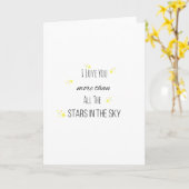 Ik hou meer van je dan van de sterrenkaart kaart (Gele Bloem)