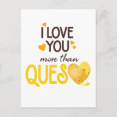 Ik hou meer van je dan van de vragenlijst briefkaart (Voorkant)