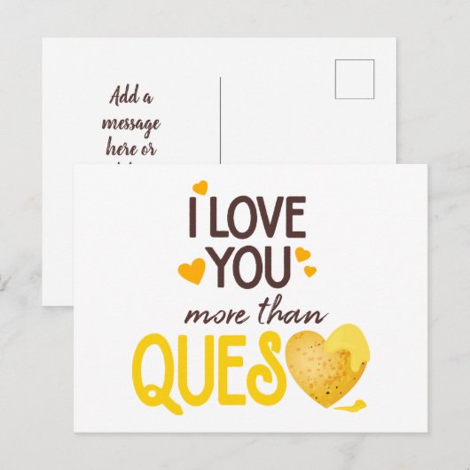 Ik hou meer van je dan van de vragenlijst briefkaart (Voorkant / Achterkant)