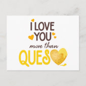 Ik hou meer van je dan van de vragenlijst briefkaart (Voorkant)