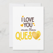 Ik hou meer van je dan van de vragenlijst feestdagenkaart (Voorkant)