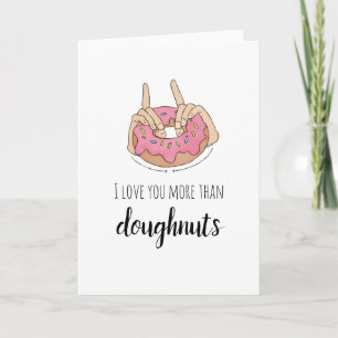 Ik hou meer van je dan van donuts Kaart