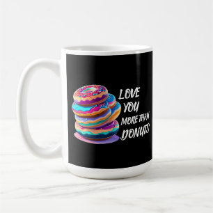 Ik hou meer van je dan van donuts koffiemok