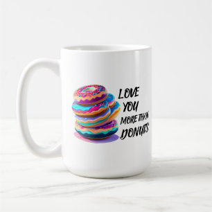 Ik hou meer van je dan van donuts koffiemok