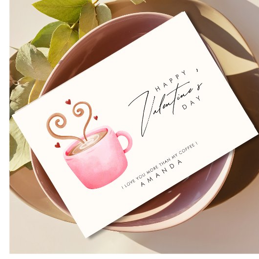 Ik hou meer van je dan van een grappige koffie val kaart