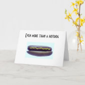 IK HOU MEER VAN JE DAN VAN EEN HOTDOG KAART (Gele Bloem)