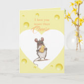 Ik hou meer van je dan van een kauwkaart kaart (Gele Bloem)