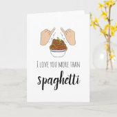 Ik hou meer van je dan van een spaghetti-kaart kaart (Gele Bloem)